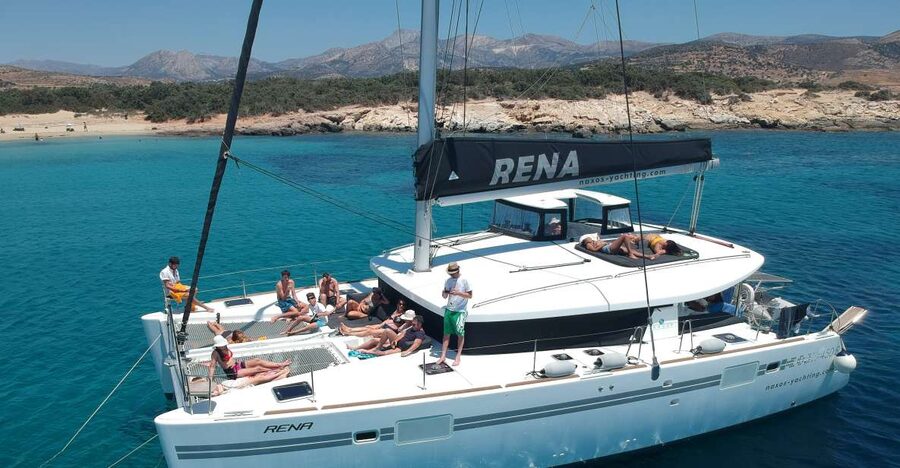 Naxos: Catamaran Cruise with Swim Stops, Food, and Drinks - Coffee, cake, fruit, and a real Greek lunch