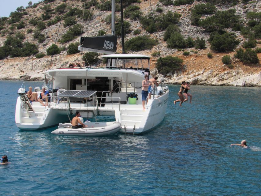 Naxos: Luxury Catamaran Day Trip with Lunch and Drinks - A Greek lunch served on the boat