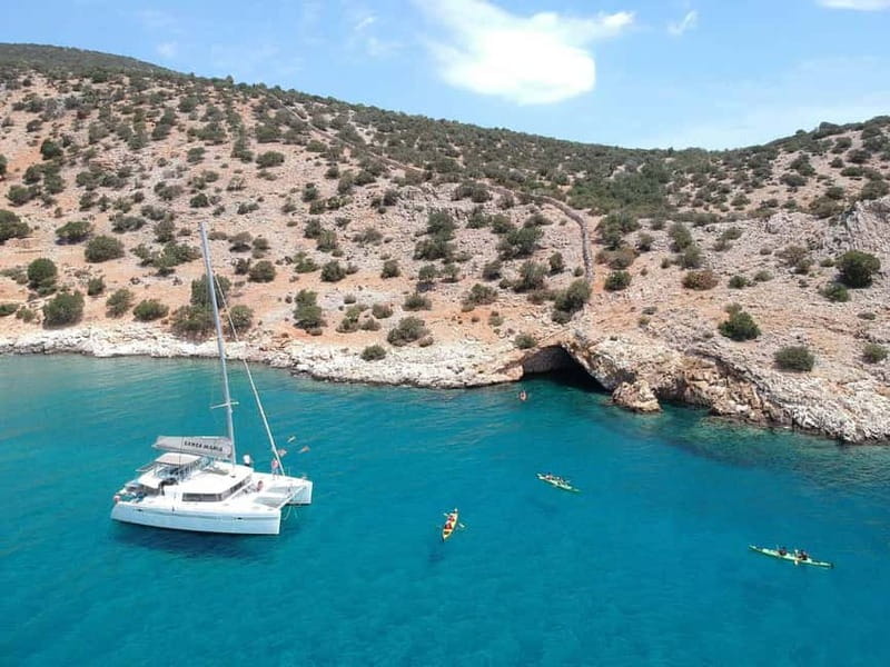 Naxos: Naxos Catamaran Sailing Cruise with Lunch and Drinks - The route between Naxos and Paros