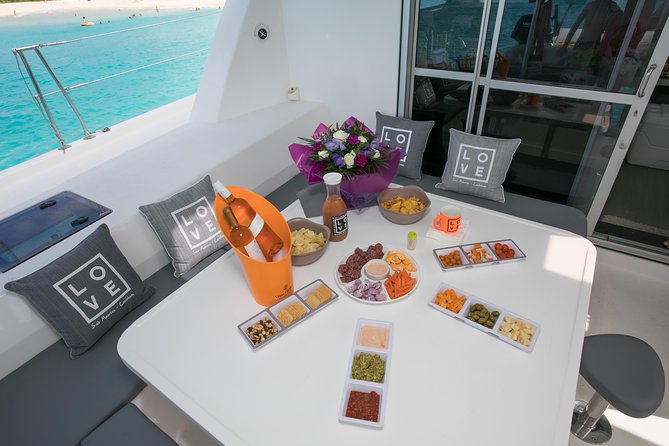 Nude Naturist Catamaran Boat Luxury Charter in St Maarten - Long Bay and the first chance to swim