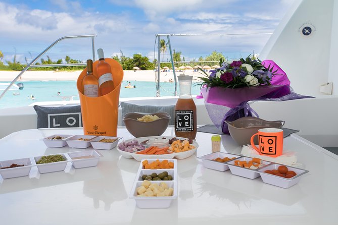Nude Naturist Catamaran Boat Luxury Charter in St Maarten - Happy Bay brings a quieter beach setting