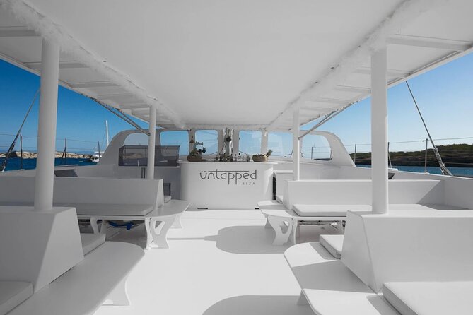Ocean Catamaran Cruise Ibiza with Unlimited Drinks and BBQ - A BBQ lunch served on the water