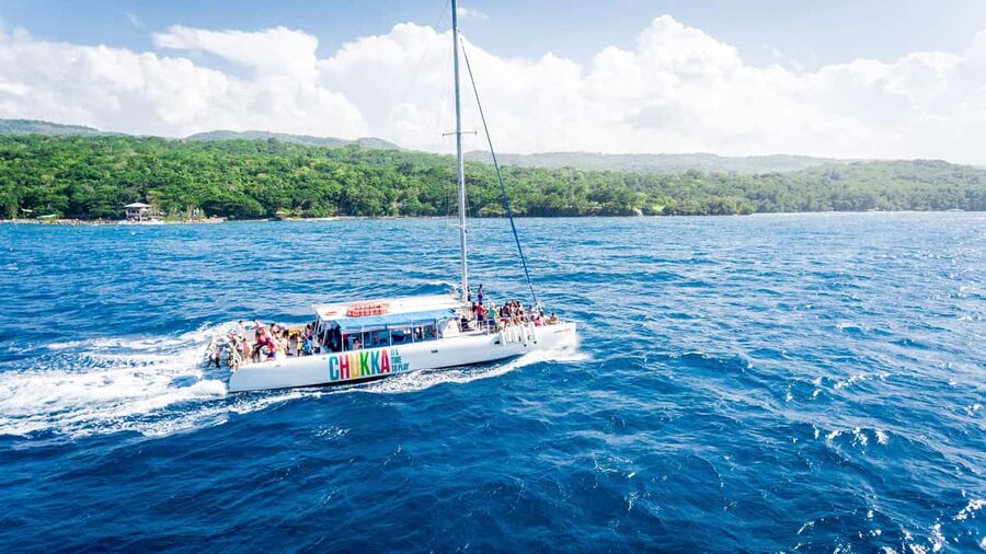 Ocho Rios: Catamaran Sail & Snorkel + Dunn's River Climb - A busy Jamaican day with two very different moods