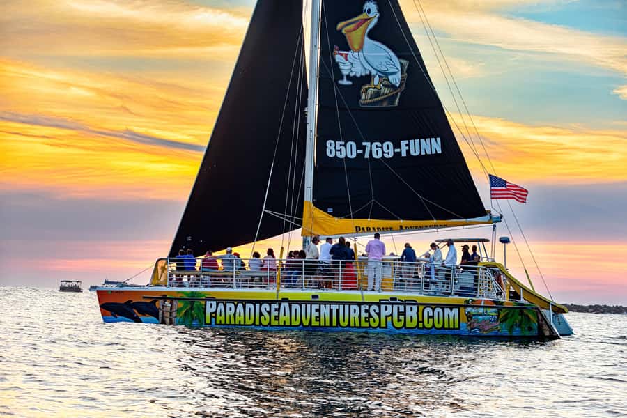 Panama City Beach: Sunset Sail on the Privateer Catamaran - A sunset sail built around the western horizon