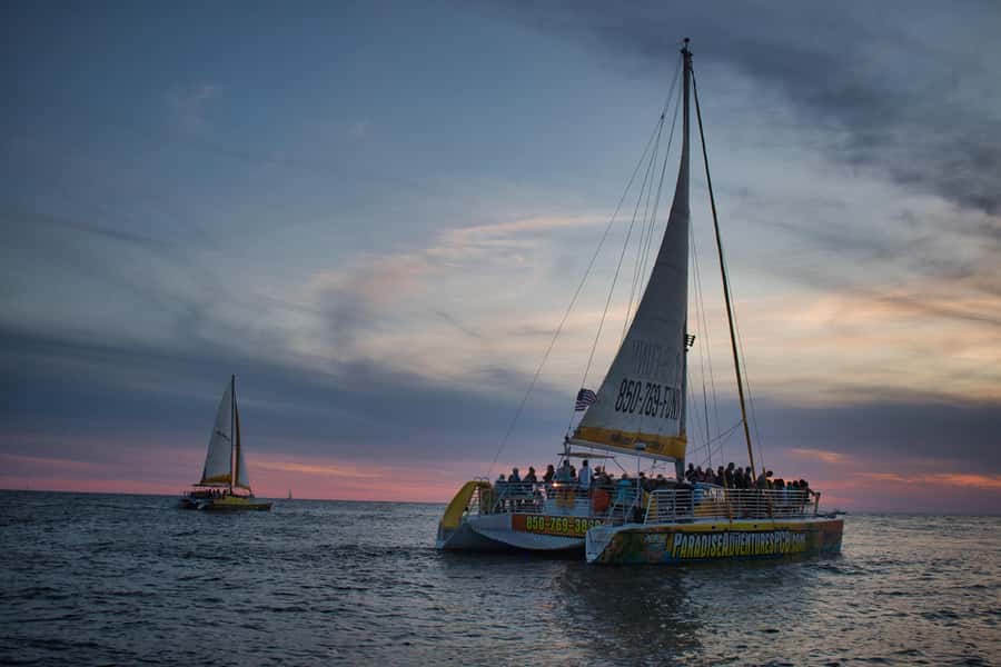 Panama City Beach: Sunset Sail on the Privateer Catamaran - Sailing toward Shell Island