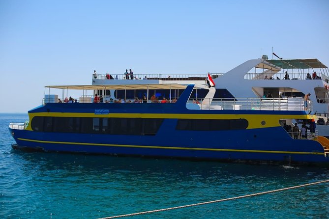 Paradise Catamaran Conquest 2 Hours Semi Submarine & snorkeling - Hurghada - Seeing the Red Sea through a semi-submarine window