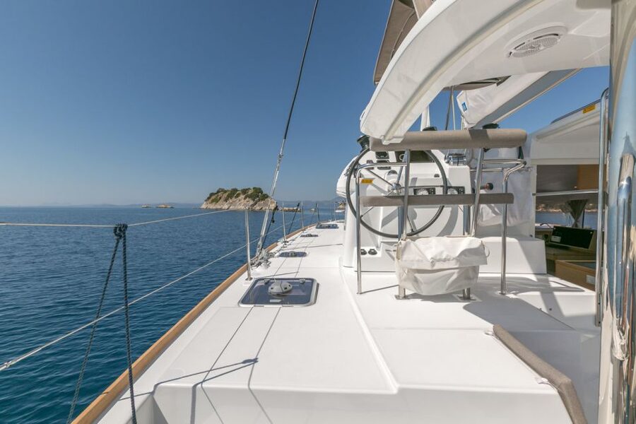 Paros: Private Catamaran Cruise with Lunch, Drinks & SUP - Leaving Piso Livadi for a day on the Aegean