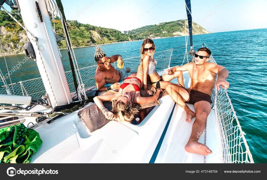 Party Boat Catamaran Excursion with snorkeling, BBQ & music - Two water stops, with gear supplied