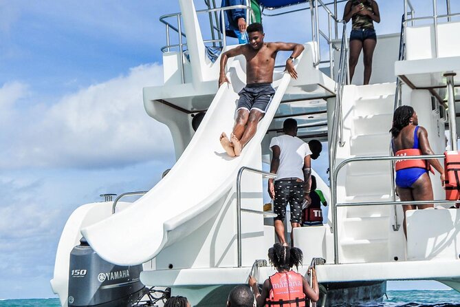 Party Boat Catamaran with Snorkeling from Punta Cana - The natural pool and the long central stop