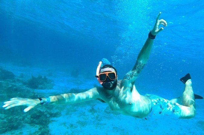 Party Catamaran Cruise with Open Bar and Snorkeling Montego Bay - The snorkeling stop near the reef