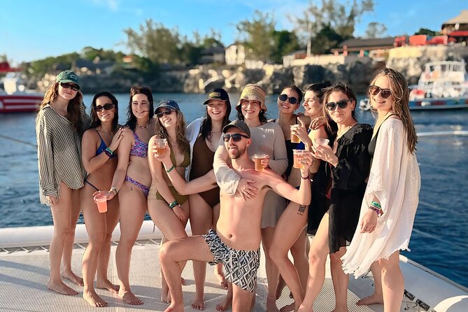 PARTY Catamaran Cruise with Snorkeling Rick's Cafe ADULTS ONLY - Sailing past Seven Mile Beach and the West End