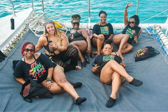 Party Catamaran Sunset Ricks Cafe Negril Open Bar and DJ - A party boat with a proper Negril finish