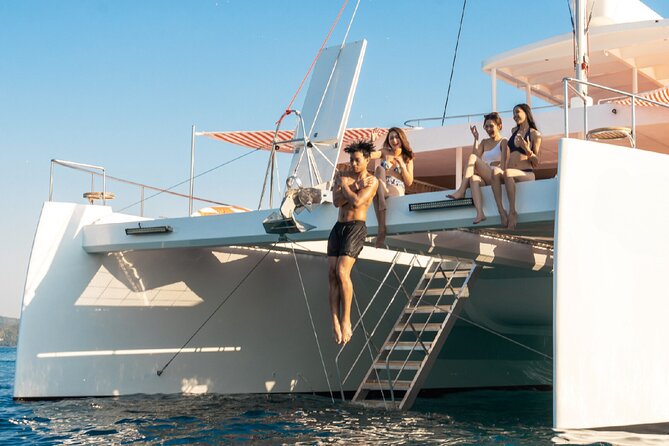 Pattaya: 3 Island-Hopping Full-Day Party Catamaran Cruise - A catamaran day that mixes beach time with a DJ
