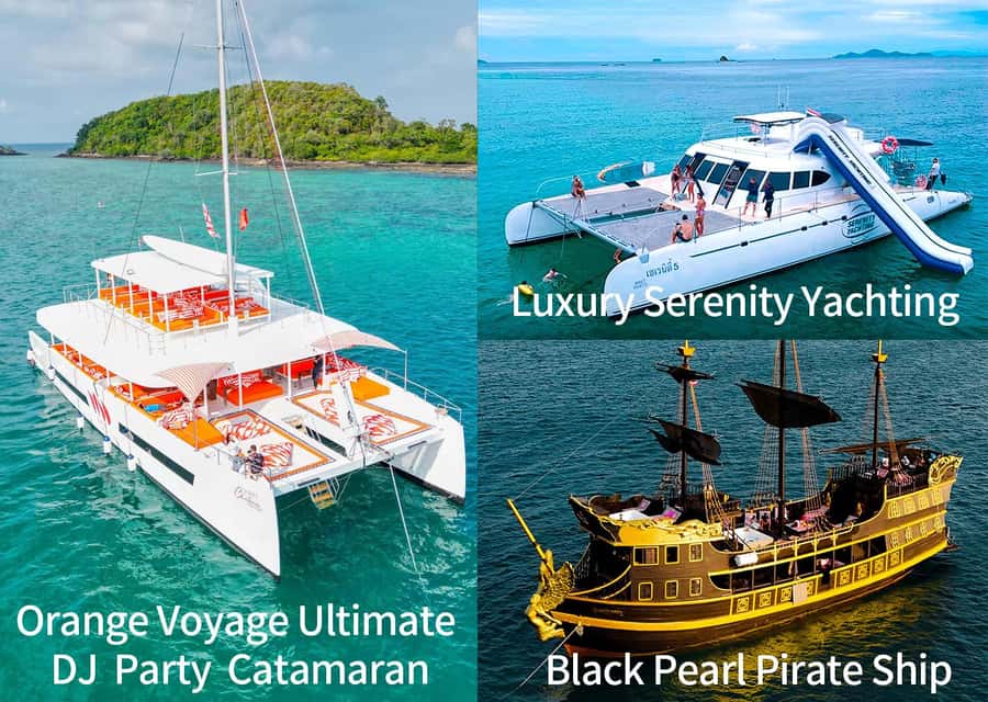 Pattaya: 3 Islands Hopping Day Tour on Catamaran with party - A party boat with room to move