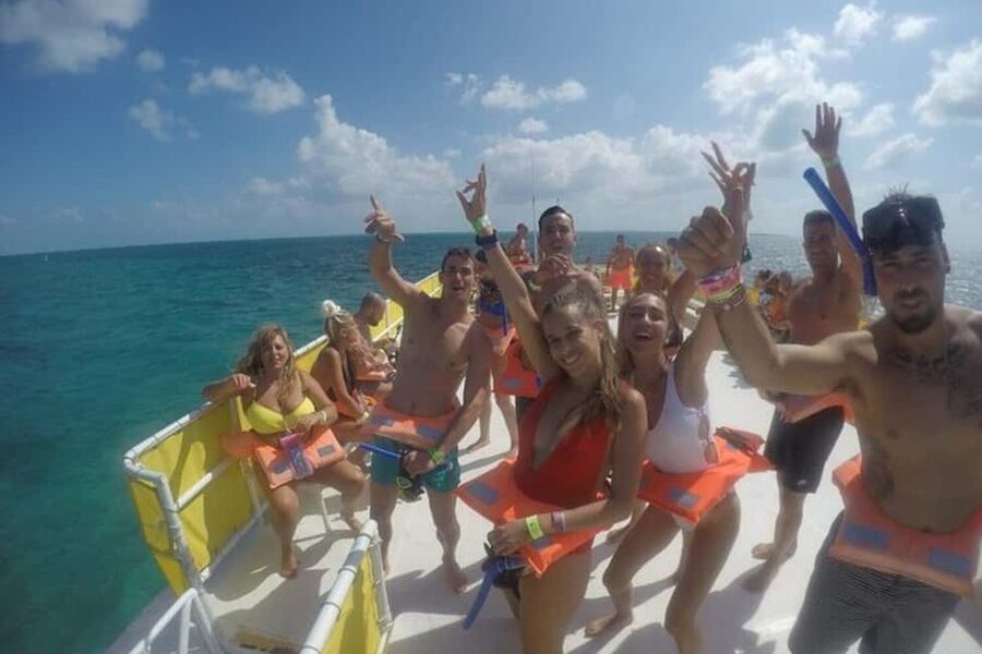 PDC: Isla Mujeres Catamaran Tour with Snorkeling - The return trip is part of the party