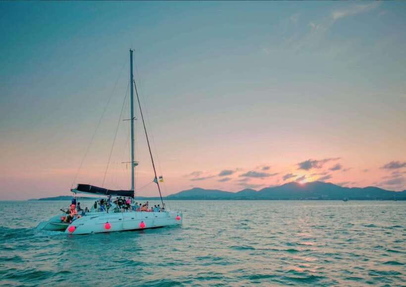 Phuket: Coral Island Catamaran Cruise with Sunset Dinner - From Phuket beaches to Chalong Pier