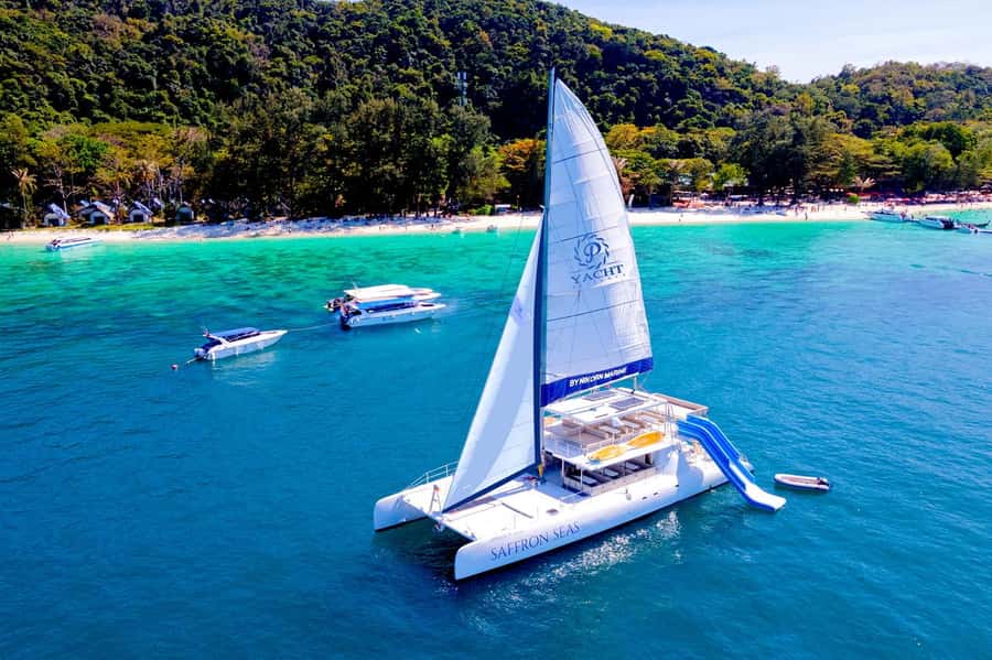 Phuket: Coral Island Day Trip and Sunset Dinner by Catamaran - From your Phuket hotel to Chalong Pier