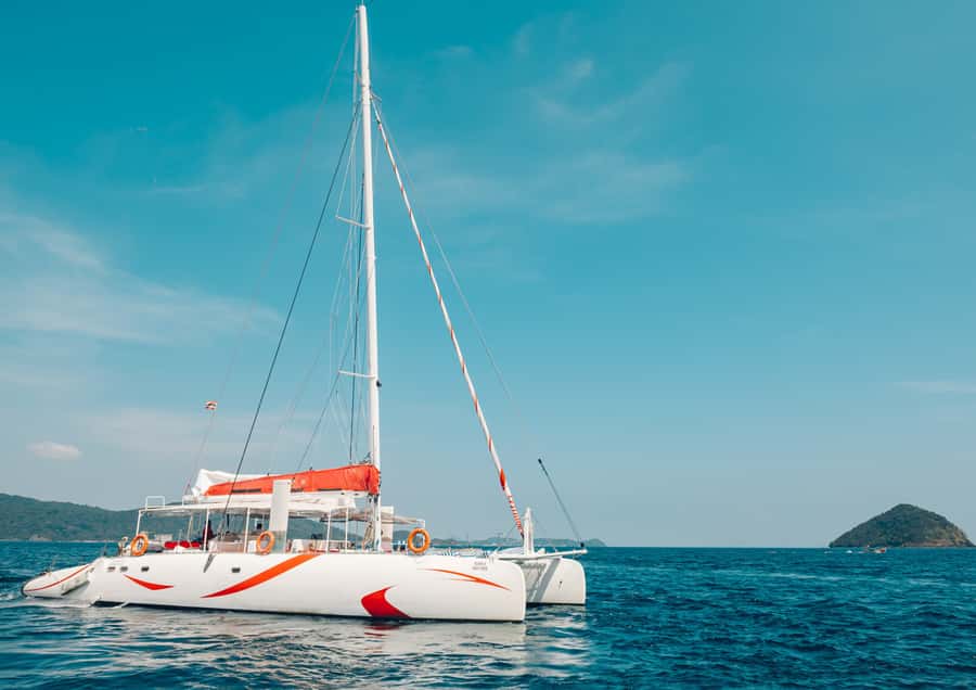 Phuket: Coral, Racha, Promthep Island Catamaran Trip & Lunch - The return ride is part of the day