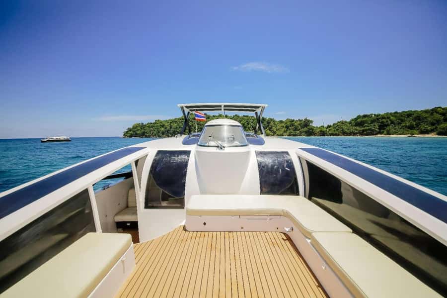 Phuket: Phi Phi & Maithon Island Day Trip by Power Catamaran - Pileh Lagoon by longtail boat