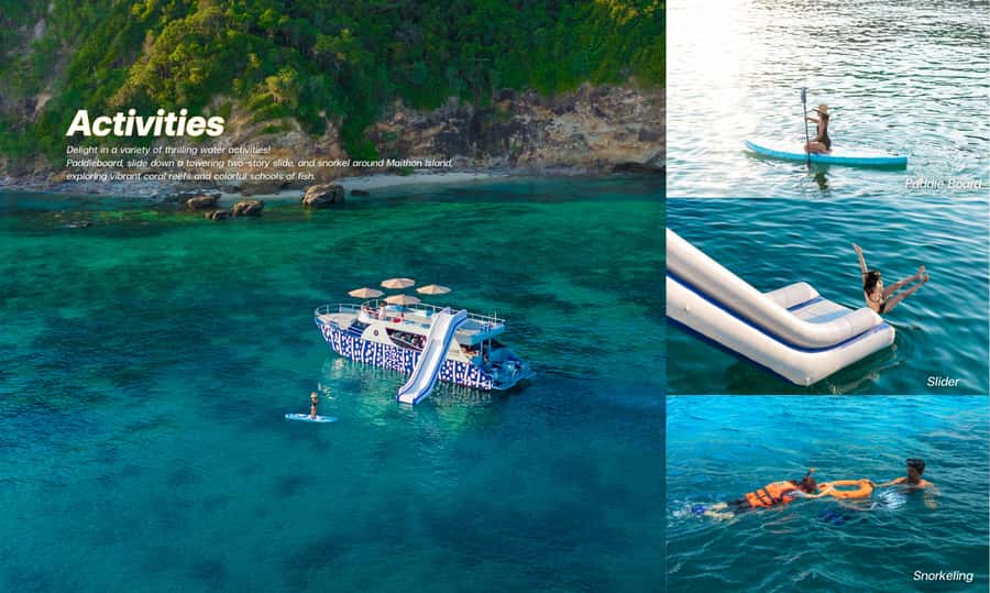 Phuket: Phi Phi Maiton Island Sunset Premium Catamaran Tour - Pileh Lagoon and the limestone cliffs