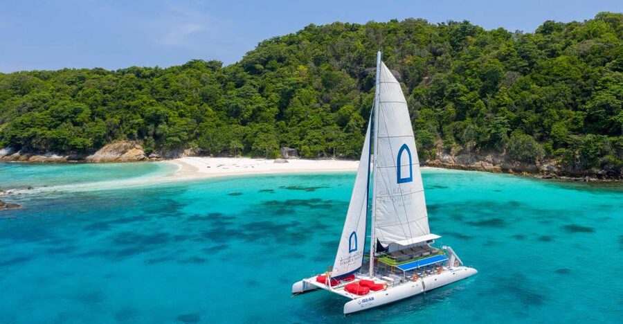 Phuket: Racha and Coral Island Catamaran Tour with Lunch - Racha Island for a white-sand beach and snorkeling