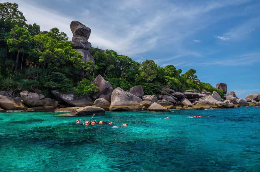 Phuket: Similan Island Day Trip by Speed Boat Catamaran - Food, drinks, and the return to Phuket
