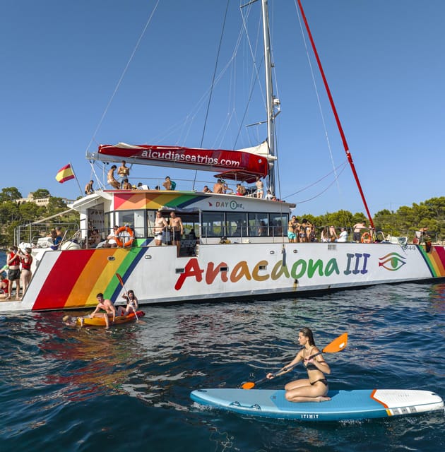 Port d'Alcudia: North Coast Catamaran Cruise with Meal - Swimming, snorkeling, kayaking, and paddleboarding
