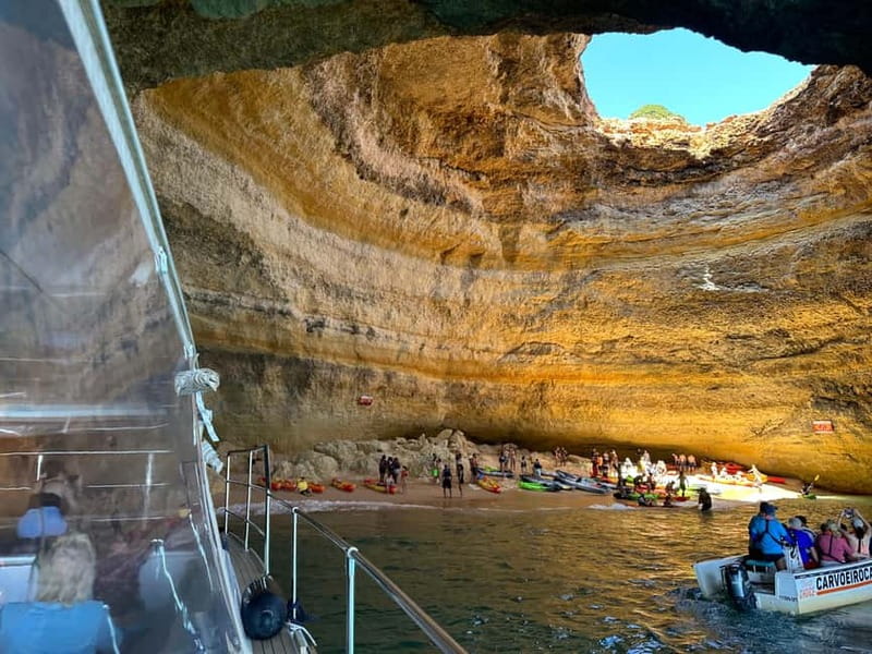 Portimão: Benagil Caves & Golden Coast Eco Catamaran Tour - What the 2.5-hour cave section feels like