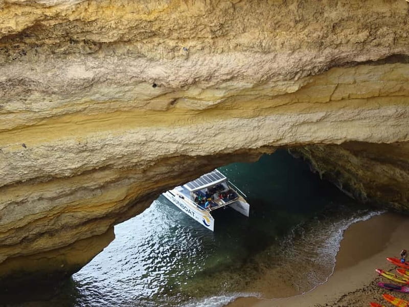 Portimão: Benagil Caves & Golden Coast Eco Catamaran Tour - A quiet ride along the Golden Coast