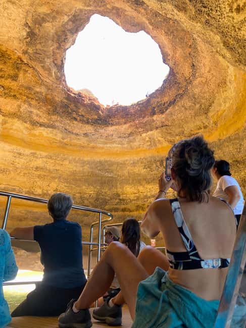 Portimao: SUNSET Benagil Caves Tour | Eco Catamaran - Portimão Marina sets the scene