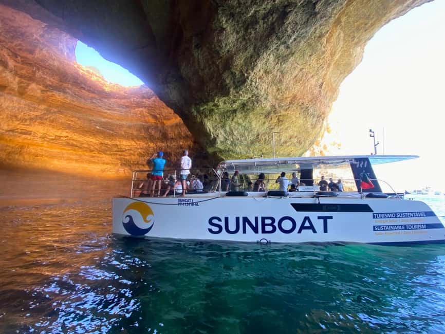 Portimao: SUNSET Benagil Caves Tour | Eco Catamaran - A quieter way to see the Algarve coast