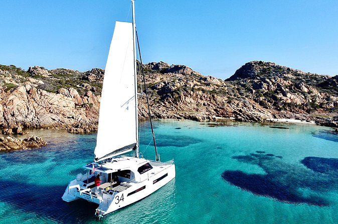 PREMIUM catamaran excursion archipelago of La Maddalena - Three island stops, with room for a changing route