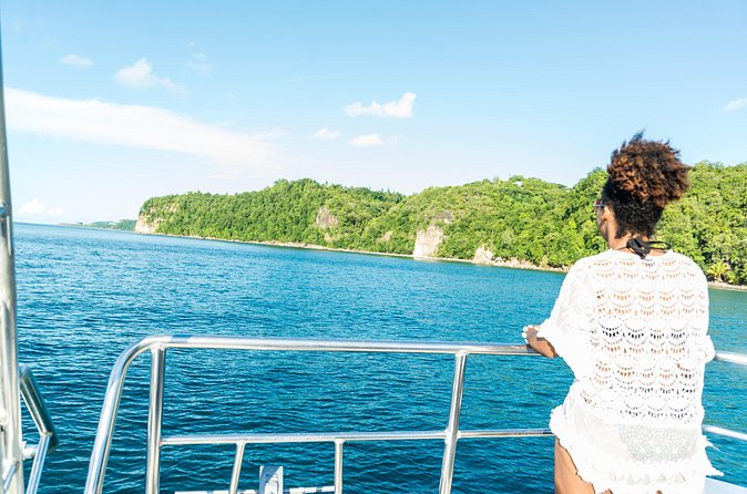 Private 3-Hour Catamaran Sunset Cruise from Soufriere for Up to 15 Guests - The Pitons from the water