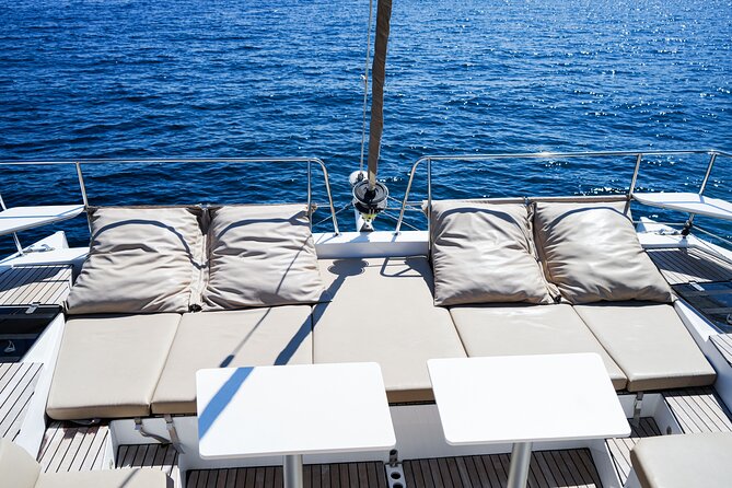 Private catamaran cruise, Lérins Islands, Antibes , Cannes - Jean Christophe and Elaina make the outing personal