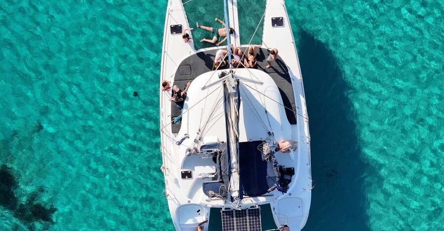 Private Catamaran Cruise Mykonos Delos with Meals & SUP - Sailing Past Mykonos and Toward Delos