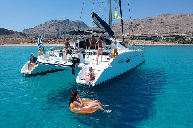Private CATAMARAN daytrip - Lindos/ Rhodos with Lunch and drinks - Key points at a glance