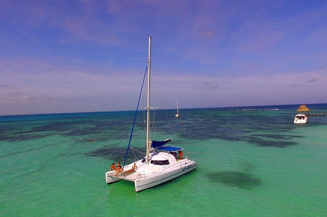 Private Catamaran from Cancun to Isla Mujeres | For up to 25 ppl - Playa Norte gives you a proper swim stop