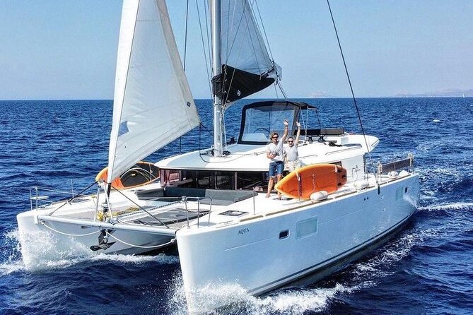 Private Full Day Catamaran Cruise from Paros with Lunch - Antiparos coves, caves, and water time