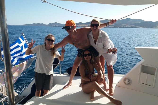 Private Full Day Catamaran Cruise from Paros with Lunch - Fresh Greek food served on the catamaran