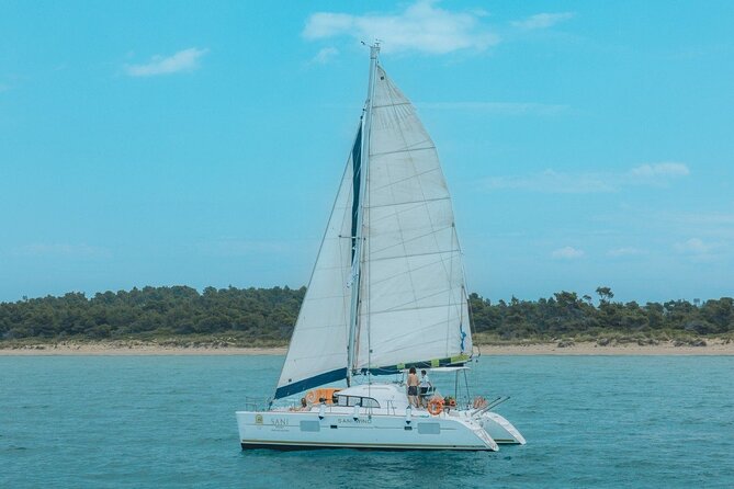 Private Half Day cruise on Catamaran in Corfu - Leaving Gouvia Marina for Corfu’s Northeast Coast
