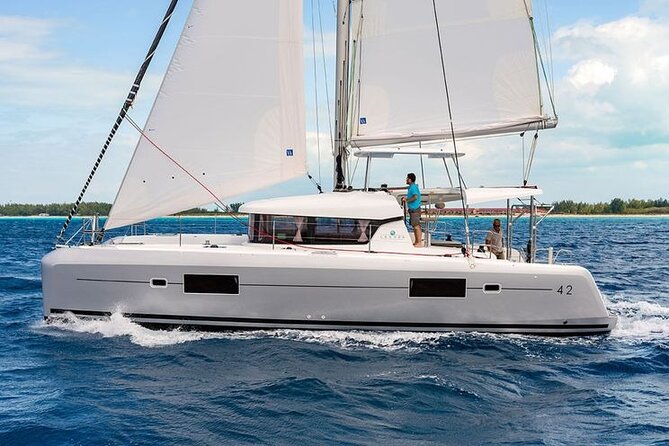 Private Luxury Charter Aboard New Multi-Deck Lagoon Catamaran - The beach stop at Honeymoon Beach and beyond