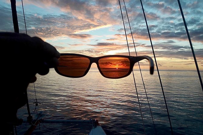 PRIVATE Sunset Cruise : Moorea Sailing on a Catamaran named Taboo - Returning through Ōpūnohu Bay