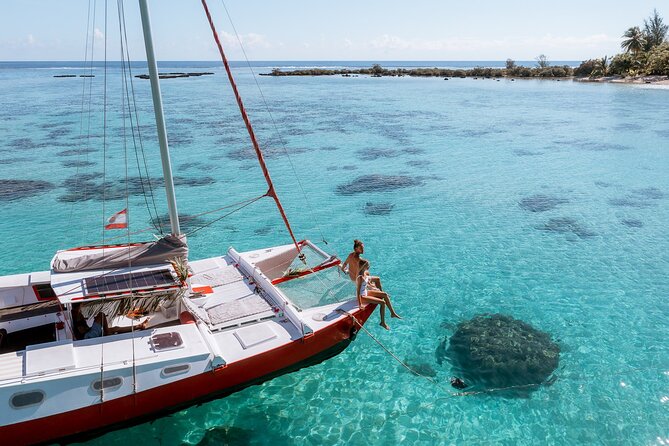 PRIVATE Sunset Tour: Moorea Snorkeling on a Catamaran named Taboo - A private evening on Moorea’s lagoon