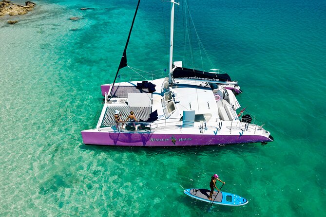 Restless Native Catamaran Sail and Snorkel Tour - Getting to Heritage Wharf on a busy day