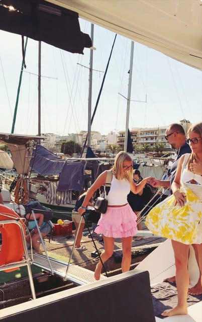 Rethymno: Sunset Catamaran Cruise - Sushi & Open Bar - The sunset from the Mediterranean