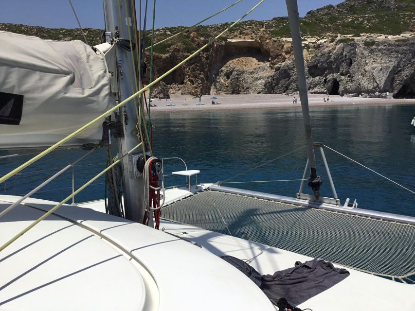 Rhodes: Sailing Catamaran Day Cruise with food and drinks - Key points at a glance