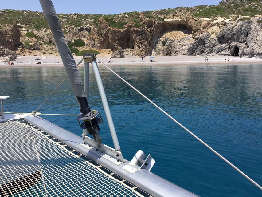 Rhodes: Sailing Catamaran Day Cruise with food and drinks - Leaving Rhodes New Marina