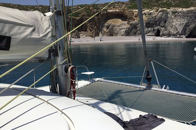 Sailing Catamaran day cruise - Rhodes with lunch & drinks - Kallithea Springs, your first chance to swim