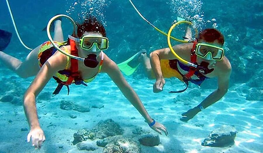 Sailing Splash Tour Speedboat, Snorkel, and Catamaran - Snorkeling above Punta Cana’s reef