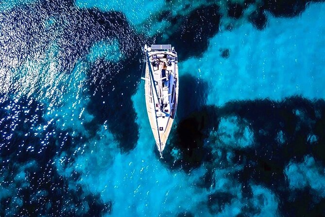 Sailsational Luxury Santorini Catamaran Sunset Cruise with Dinner - Entering the caldera near Indian Rock